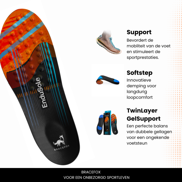 Bracefox® Premium Sport Insoles 'EnduSole'