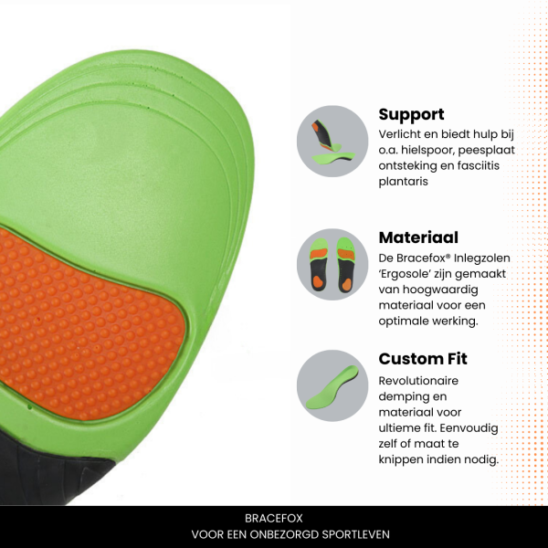 Bracefox® Heel Spur Insoles 'ErgoSole'