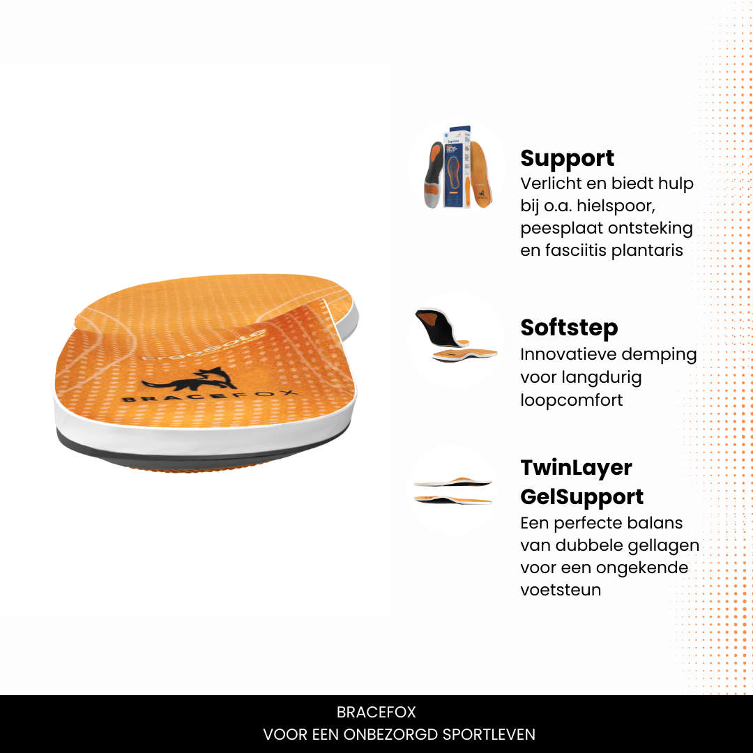 Bracefox® Medical Insoles 'ErgoSole' | 2025 Edition | For Plantar Fasciitis &amp; Heel Pain Relief