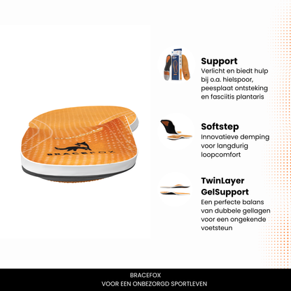 Bracefox® Medical Insoles 'ErgoSole' | 2025 Edition | For Plantar Fasciitis &amp; Heel Pain Relief