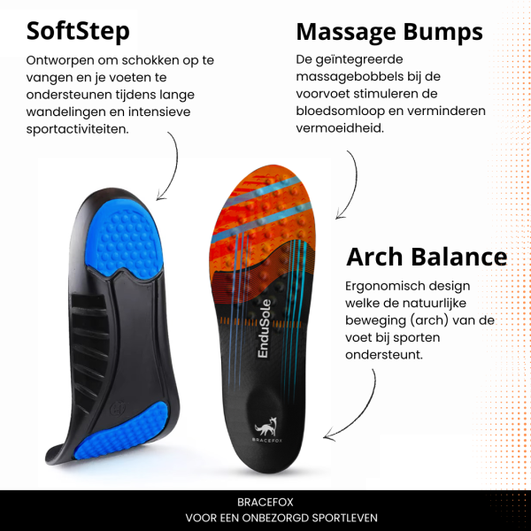 Bracefox® Premium Sport Insoles 'EnduSole'